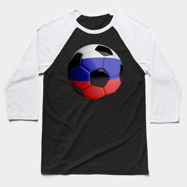 Russian Soccer Ball Baseball T-Shirt by reapolo
